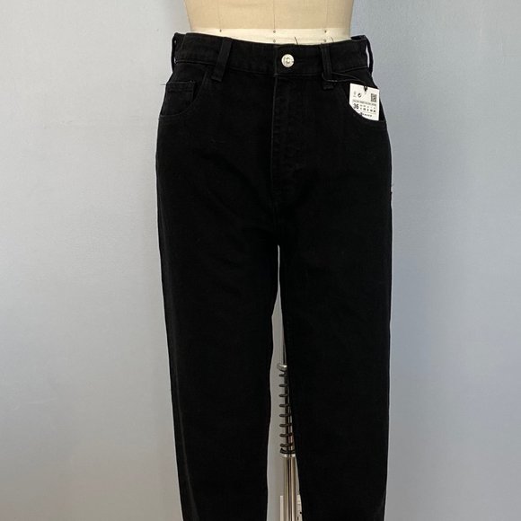 NWT Zara Classic Mom-Fit Black Jeans - Picture 2 of 8